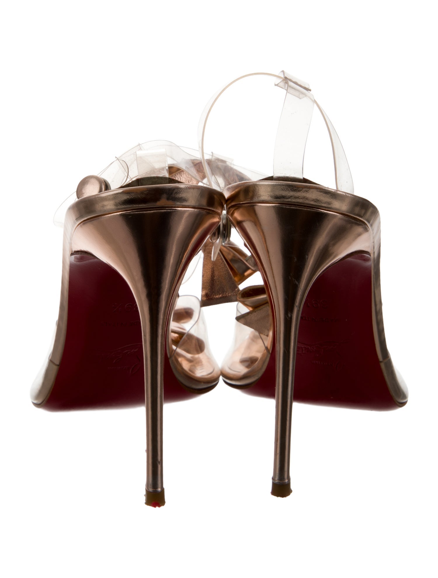 Christian Louboutin PVC Bow Accents Slingback Sandals